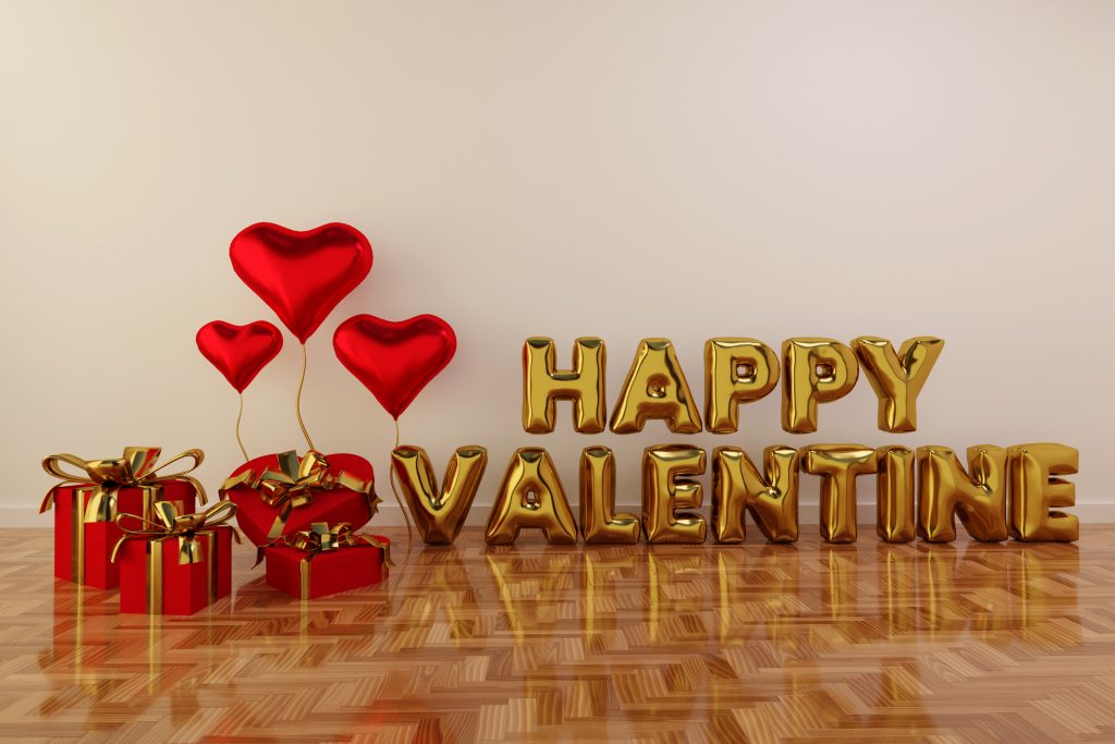 Happy-valentine's-day-scene-with-3D-Rendering