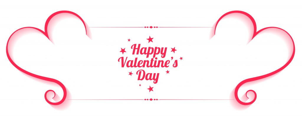 happy valentines day decorative banner lovey design
