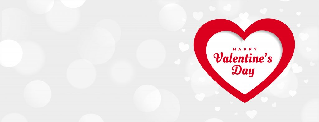 happy valentine day celebration heart banner design