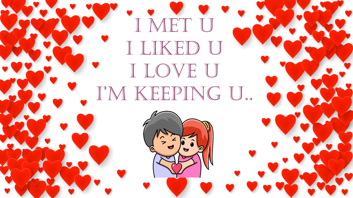 Couples Proposing Red Heart with I Love U Valentine Card