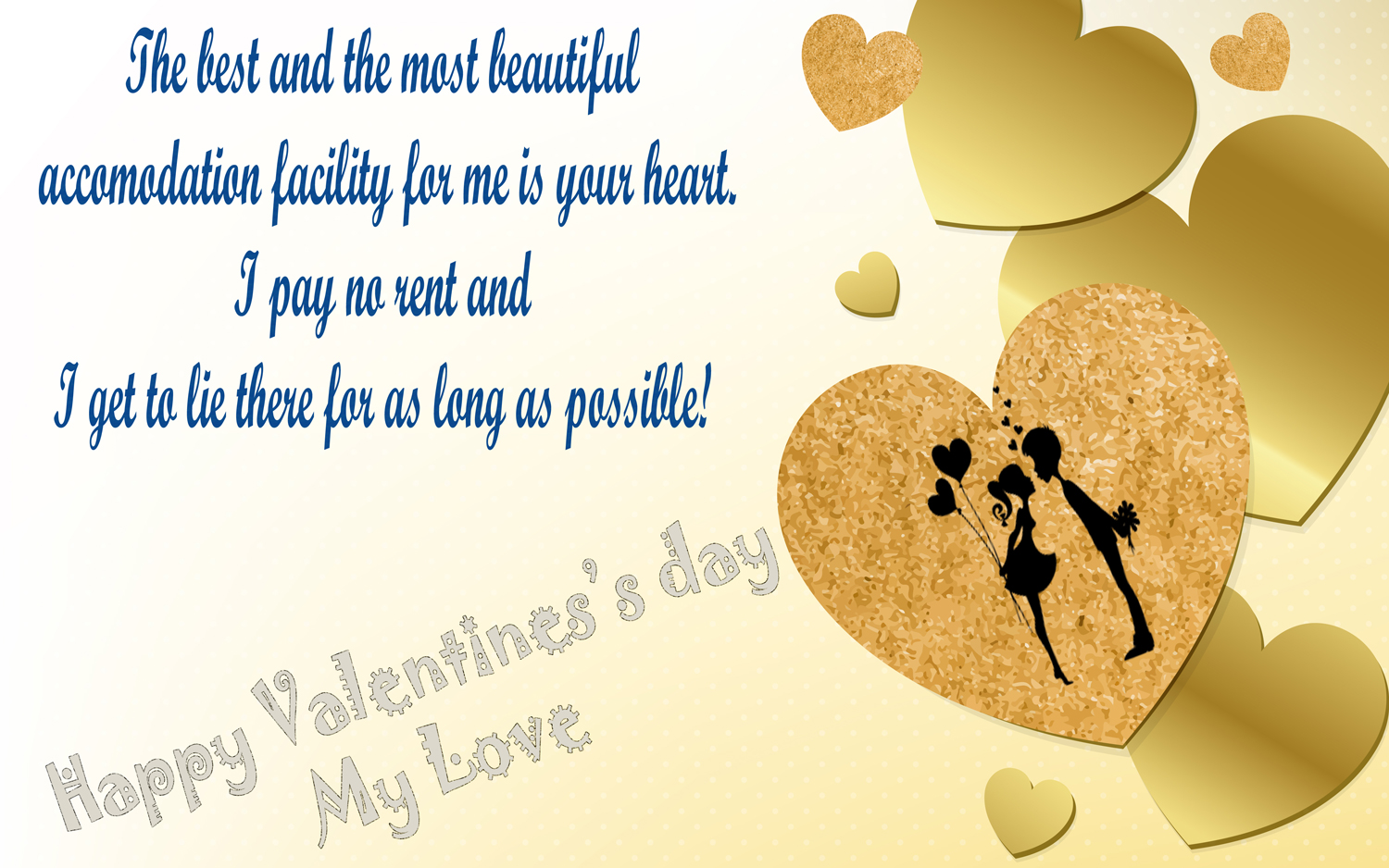 Golden Heart Valentine’s gift – Happy Valentine’s Day My Love