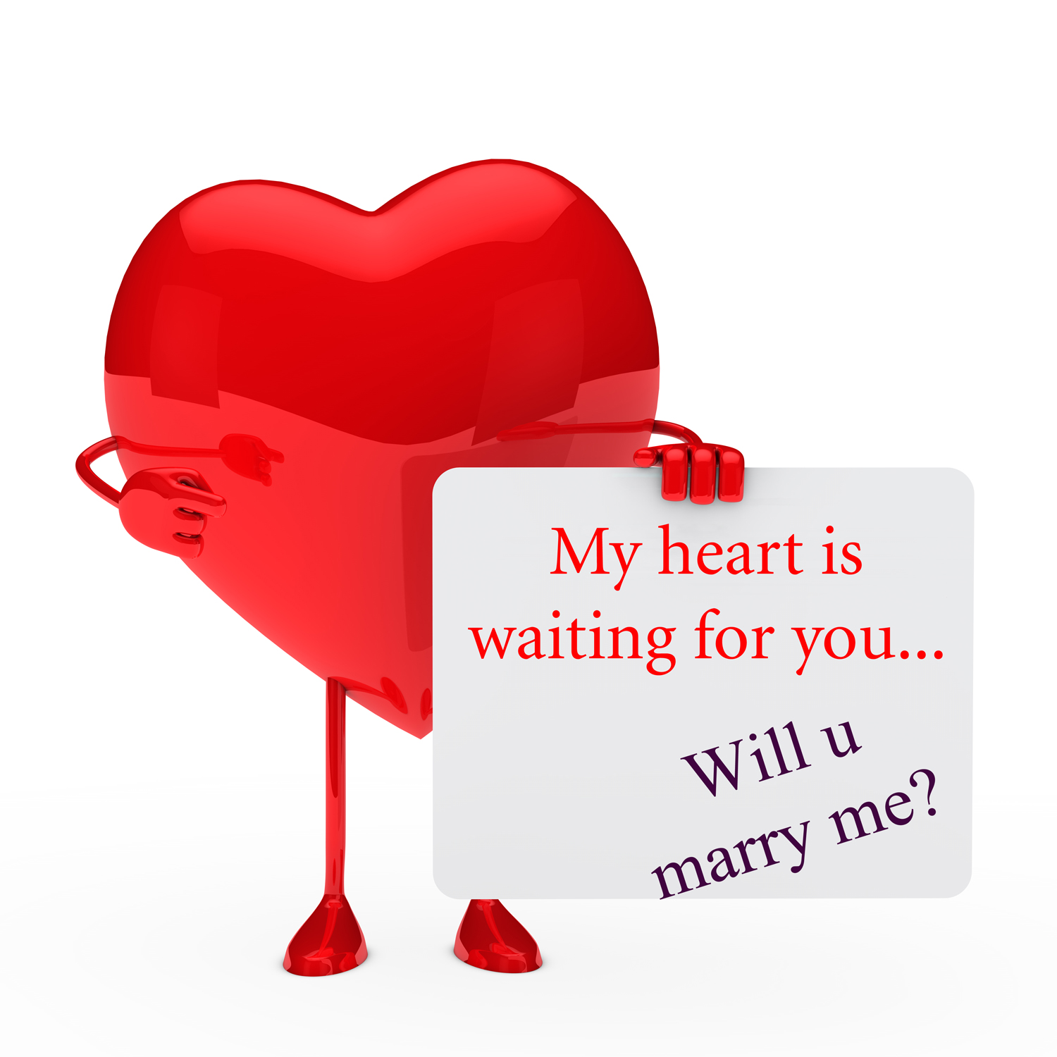 Romantic Proposal “My Heart is waiting for U”