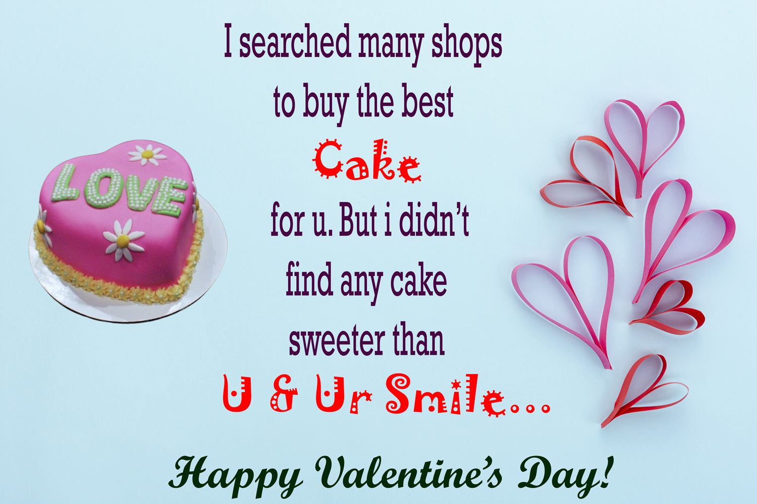 Valentine Cake Gift – Happy Valentine’s Day